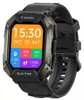 Умные смарт часы Танк М1 мужские черные, спортивные часы наручные с тонометром 5ATM IP69K водонепроницаемые Смарт-часы с Bluetooth 5 тонн