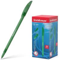 Ручка шариковая ErichKrause. R-101, цвет чернил зеленый (коробка 50 шт.)