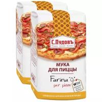 Мука для пиццы С.Пудовъ, бум/пак, 1 кг спайка из 2 шт