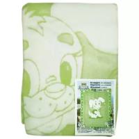 Одеяло детское байковое (цвет: салатовый, 100x140 см)
