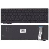Клавиатура для ноутбука Asus GL552 черная без рамки с подсветкой