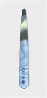 DXB Пинцет для бровей, скошенный кончик, матовый. 6,5 см