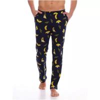Одежда для дома/ Штаны пижамные мужские, принт Бананы/ Брюки домашние на резинке, 44-182RU