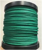 Шнур плетеный, капроновый, высокопрочный Dyneema, зеленый 1.0 мм, на разрыв 90 кг длина 40 метров