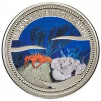 Монета Палау 1 доллар 2003 "Подводный мир - Вымирающие виды - Краб" A091414