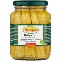 IBERICA Baby corn marinated Кукуруза молодая в початках маринованная 370 мл, ст/б