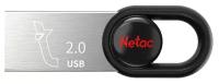 Флешка Netac UM2 USB 2.0 32 ГБ, серебристый/черный
