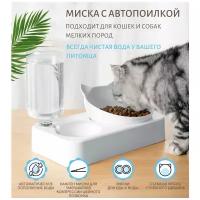 Двойная миска для животных на подставке для воды и корма / Миска с чашей под наклоном Zurkibet