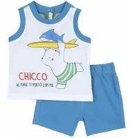 Комплект майка и шорты Chicco, цвет синий, размер 086