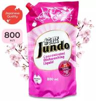 Jundo Конц-ный ЭКО гель с гиалуроновой кислотой для мытья посуды. и дет.принадлежностей «Sakura» дойпак,800мл