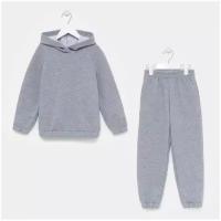 Комплект одежды Minaku, худи и брюки, повседневный стиль, размер 116, серый