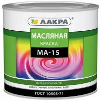Краска масляная Лакра МА-15 влагостойкая моющаяся глянцевая сурик 1.7 л 1.9 кг