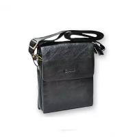 Сумка на плечо SOMUCH А5, клапан, цвет чёрный/ небольшая сумка через плечо мужская / недорогая сумка через плечо кожаная / магазин сумок через плечо