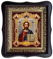 Благолепие Господь Вседержитель. Икона Спасителя Иисуса Христа. (15 х 18 см / В фигурном киоте под стеклом)