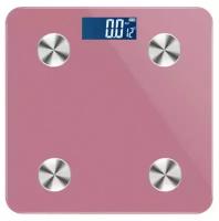Умные напольные весы / Весы электронные для измерения массы тела и жира, розовый