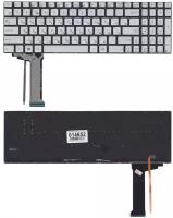 Клавиатура для ноутбука Asus N551Z серая с подсветкой