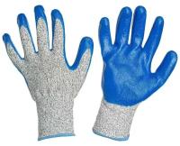 Перчатки защитные от порезов Хорнет с нитриловым покрытием р-р 10