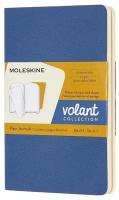 Набор 2 блокнота Moleskine Volant Pocket, 80 стр., синий/желтый, нелинованный
