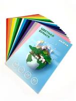 Бумага цветная Agifta, 14 цветов, 28 листов, плотность 80 г/м2, формат А4 (+подарок)