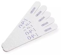 Пилки для ногтей OPI 180/240 овал, 10 шт./ пилки для маникюра и педикюра/Набор для маникюра