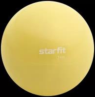 Медбол Starfit GB-703, 1 кг желтый пастель