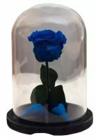 Роза в колбе RozaRose - Мини Синяя