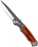 Складной автоматический нож Pirat , коричневый , длина клинка 8,8 см