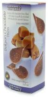 Шоколадные чипсы Belgian Chocolate Thins Caramel Sea Salt / Бельгийские Чипсы Карамель с морской солью 80 г. (Бельгия)
