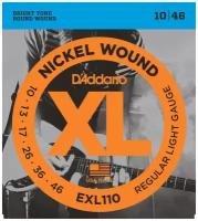 Струны для электрогитары D'ADDARIO EXL110 NICKEL WOUND REGULAR LIGHT 10-46