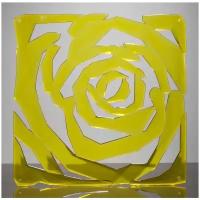 Комплект декоративных панелей из 4 шт. Jilda, коллекция "Роза", 29х29 см, материал полистирол, цвет - желтый