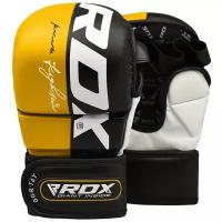 Перчатки ММА RDX T6 MMA SPARRING GLOVES искусственная кожа желтый цвет желтый размер L