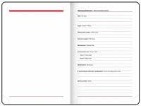 Ежедневник-планер (планинг) / записная книжка / блокнот датированный на 2023 год формата А5 138x213 мм Brauberg Control, под кожу, красный