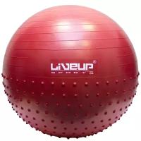 Массажный мяч LiveUp HALF MASSAGE BALL+9'' handpump LS3569 65см