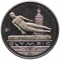 Монета Банк Британских Виргинских островов 1 доллар 2012 года "XXX летние Олимпийские Игры, Лондон 2012 - гимнастика"