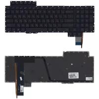 Клавиатура для ноутбука Asus ROG G752VY черная без рамки, красная подсветка