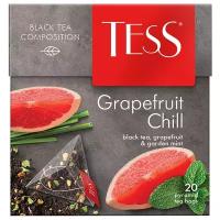 Чай черный TESS Grapefruit Chill в пирамидках, 20 шт., 1 уп