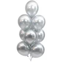 Воздушные шары Серебро хром 10 шт. 30 см.