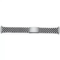 Высококачественный браслет для наручных часов, 16 - 22 мм - универсальный установочный размер, от Condor Group (Великобритания), цвет - серебристый, нержавеющая сталь (INOX), раскладной неразъёмный замок