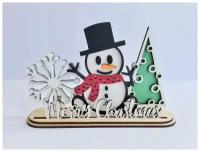 Новогодний декор для дома Добрый снеговик Детская Логика