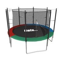 Батут UNIX line Simple 8 ft Color, общий диаметр 244 см, до 140 кг, диаметр прыжковой зоны 192 см
