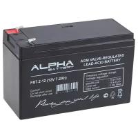 Аккумулятор (АКБ) ALPHA BATTERY FB 7.2-12 (12V 7.2Ah / 12В 7.2Ач) Для ИБП, охранных систем, детских машинок, манков
