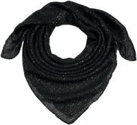 Легкий хлопковый платок на шею, летний платок на голову, большой платок из хлопка, с блёстками, черный