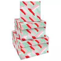 Набор подарочных коробок MESHU Stylish green, 3 шт, зеленый/розовый