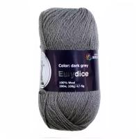 Пряжа для вязания Astra Premium 'Эвридика' 100гр. 200м (100% шерсть) (05 темно-серый), 3 мотка