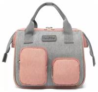 Сумка для мам Dokoclub Pink2 с термо-кармашком, маленькая сумочка на ремне, цвет розовый