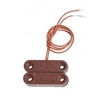 Извещатель охранный точечный магнитоконтактный, датчик геркон ИО 102-14 (коричневый, 1 штука)