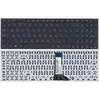 Клавиатура для ноутбука Asus A555LA, Русская, Чёрная без рамки, Плоский Enter