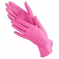 Перчатки Wally Plastic нитриловые 100 шт (50 пар) размер S цвет розовый