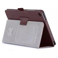 Чехол MyPads для Asus ZenPad S 8.0 Z580CA/Z580C с визитницей и держателем для руки коричневый из качественной исскуственной кожи
