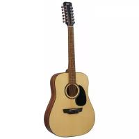 JET JD-255/12 OP 12-струнная акустическая гитара, цвет натуральный